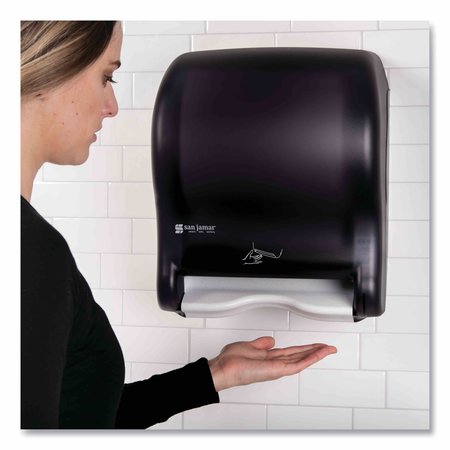 San Jamar Smart Essence Electronic Roll Towel Dispenser, 14.4hx11.8wx9.1d, Black SAN T8400TBK